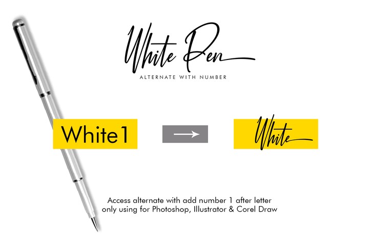 Ejemplo de fuente White Pen #5